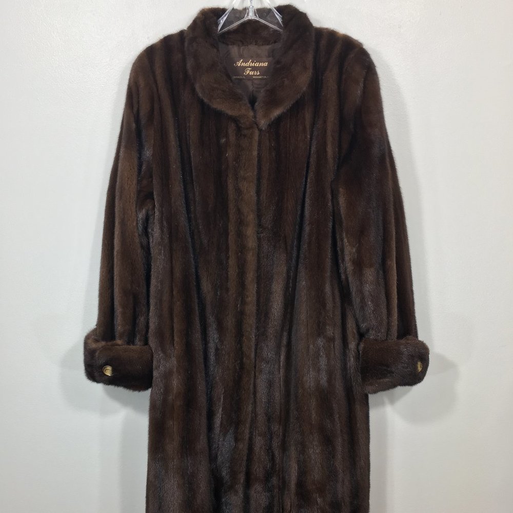 Incredible MINK fur coat brown Women's Large lightweight female pelts